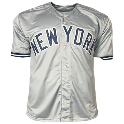 Mariano Duncan Signed 1996 WS Champs Inscription New York Grey Baseball Jersey (JSA)