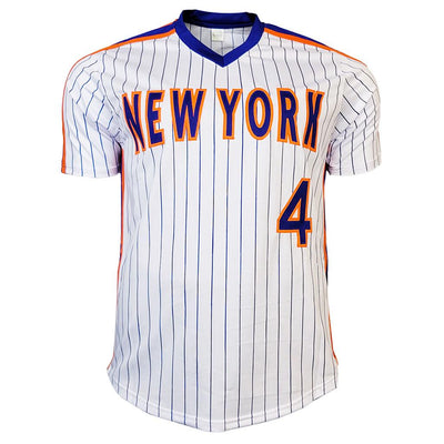 Lenny Dykstra Signed New York White Pinstripe Baseball Jersey (JSA)
