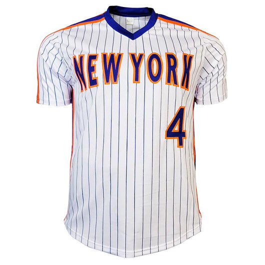 Lenny Dykstra Signed New York White Pinstripe Baseball Jersey (JSA)