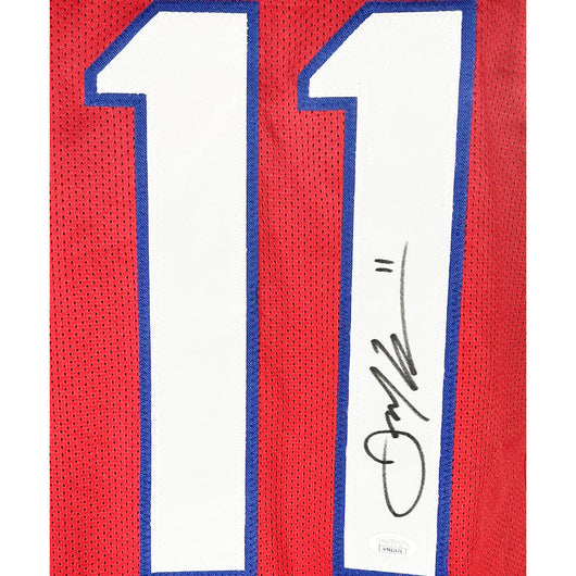 Julian Edelman Signed New England Red Football Jersey (JSA)