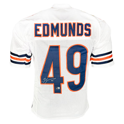 Tremaine Edmunds Signed Chicago White Football Jersey (Beckett)