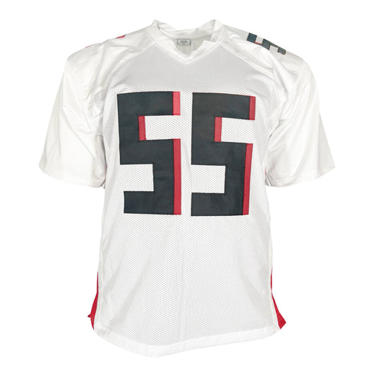 Kaden Elliss Signed John 3:16 Inscription Atlanta White Football Jersey (JSA)
