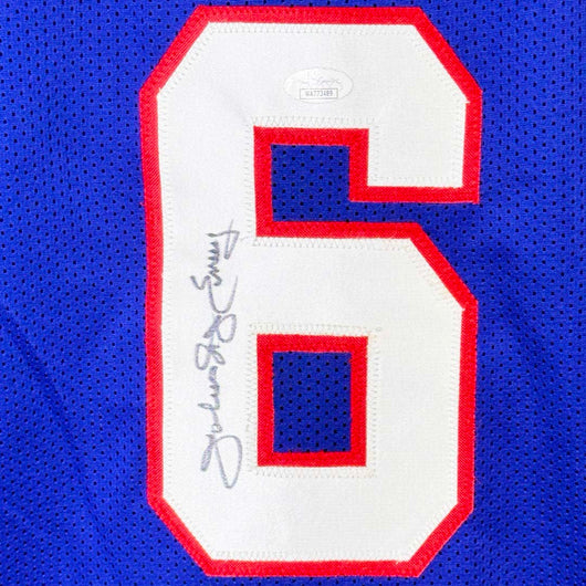 Julius Erving Signed Philadelphia Blue Basketball Jersey w/Block Numbers (JSA)