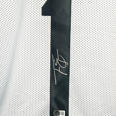 Travis Etienne Signed Jacksonville White Football Jersey (Beckett)
