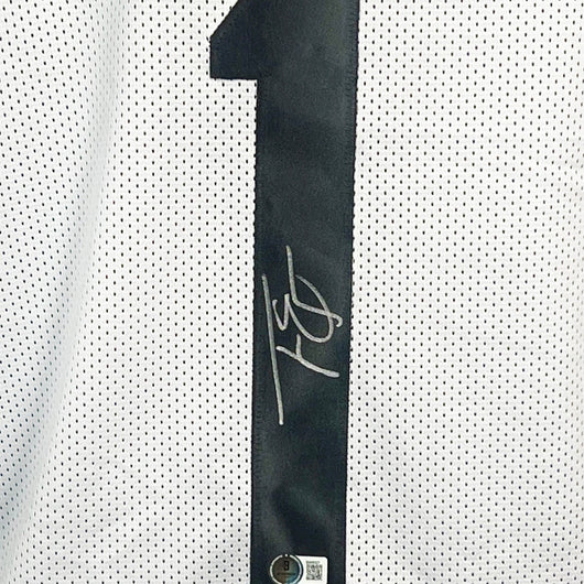 Travis Etienne Signed Jacksonville White Football Jersey (Beckett)