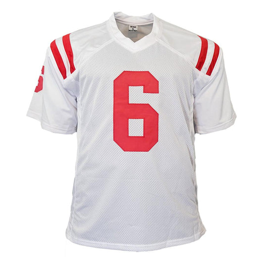 Zach Evans Signed Ole Miss College White Football Jersey (JSA)