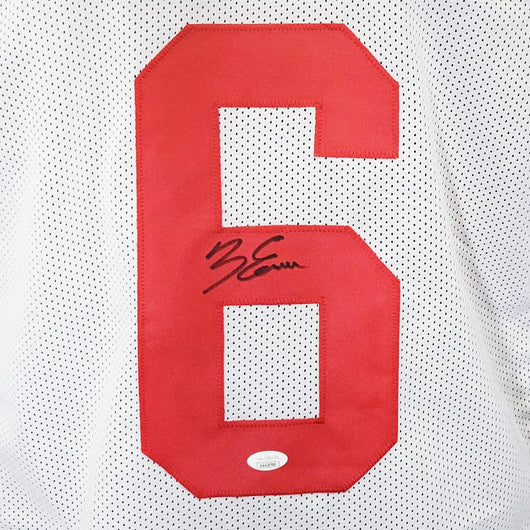 Zach Evans Signed Ole Miss College White Football Jersey (JSA)