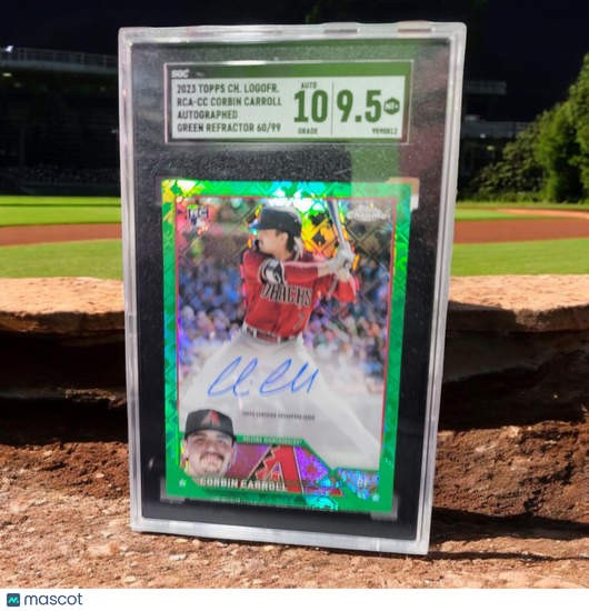 2023 Topps Chrome Green Refractor Corbin Carroll #CC-6 60/99 Autograph
