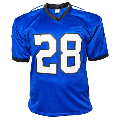 Marshall Faulk Signed Indianapolis Blue Football Jersey (Beckett)