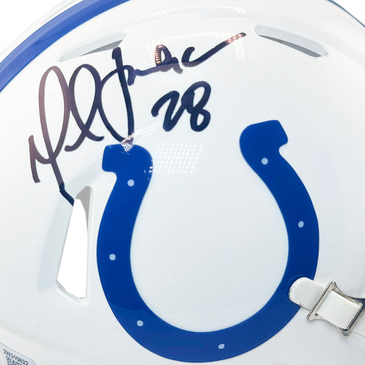 Marshall Faulk Signed Indianapolis Colts Speed Mini Football Helmet (JSA)