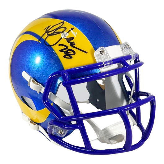 Marshall Faulk Signed Los Angeles Rams Speed Mini Replica Football Helmet (Beckett)