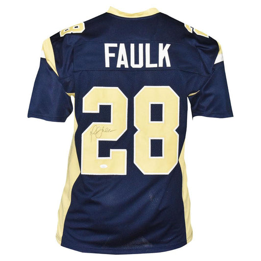 Marshall Faulk Signed St. Louis Navy Football Jersey (Beckett)