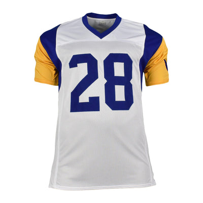 Marshall Faulk Signed St. Louis White Football Jersey (Beckett)
