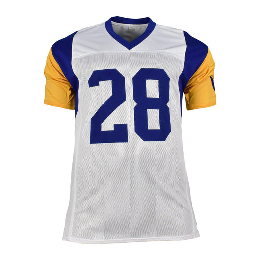 Marshall Faulk Signed St. Louis White Football Jersey (Beckett)