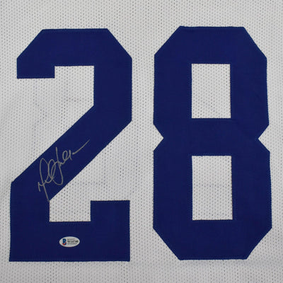 Marshall Faulk Signed St. Louis White Football Jersey (Beckett)