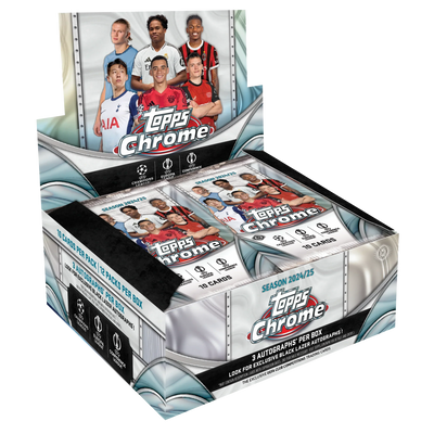 2024-25 Topps UEFA Club Competitions Chrome Soccer Jumbo Box