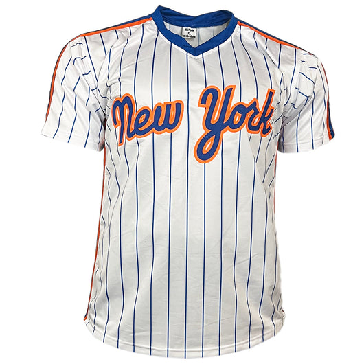 Sid Fernandez Signed El Sid and 86 WSC Inscription New York Pinstripe Baseball Jersey (JSA)