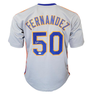 Sid Fernandez Signed New York Grey Baseball Jersey (JSA)