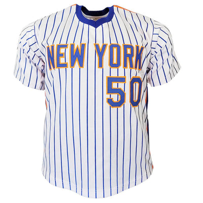 Sid Fernandez Signed New York Pinstripe Baseball Jersey (JSA)