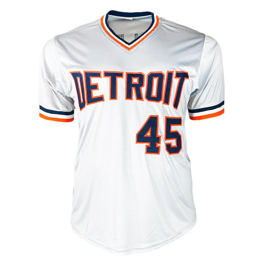 Cecil Fielder Signed on #5 Detroit Grey Baseball Jersey (JSA)