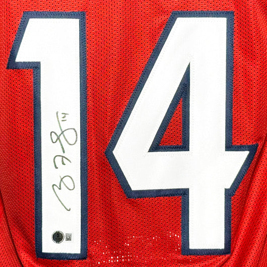 Ryan Fitzpatrick Signed Houston Red Football Jersey (Beckett)