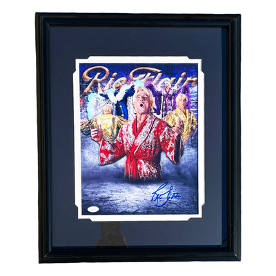 Ric Flair Signed Nature Boy Collage Pose 1 Wrestling Framed 11x14 Photo (JSA)