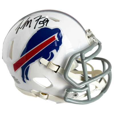 London Fletcher Signed Buffalo Bills Throwback 11-20 Speed Mini Football Helmet (JSA)