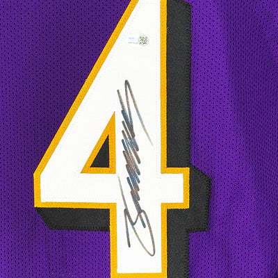 Zay Flowers Signed Baltimore Purple Football Jersey (Beckett)