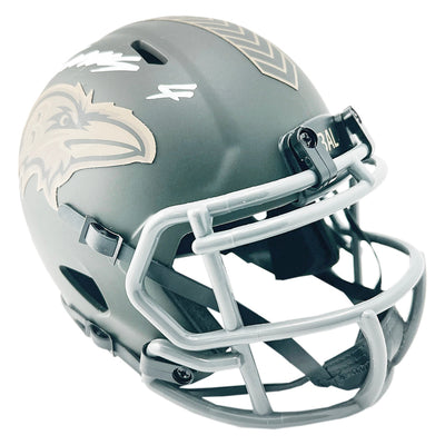 Zay Flowers Signed Baltimore Ravens Salute 2025 Mini Football Helmet (Beckett)
