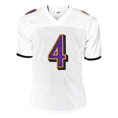 Zay Flowers Signed Baltimore White Football Jersey (JSA)
