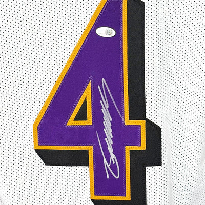 Zay Flowers Signed Baltimore White Football Jersey (JSA)