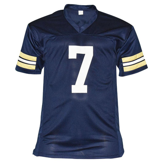 Isaiah Foskey Signed Notre Dame College Navy Football Jersey (JSA)