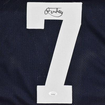 Isaiah Foskey Signed Notre Dame College Navy Football Jersey (JSA)
