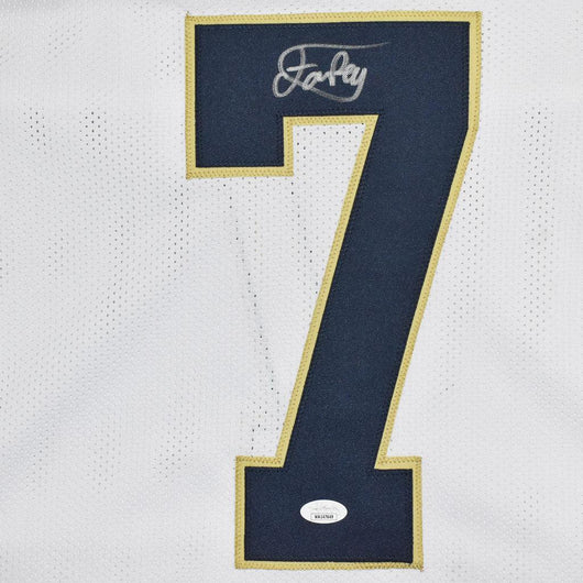 Isaiah Foskey Signed Notre Dame College White Football Jersey (JSA)
