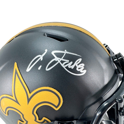 Isaiah Foskey Signed New Orleans Saints Eclipse Speed Mini Football Helmet (JSA)