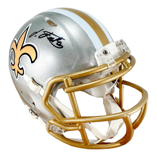 Isaiah Foskey Signed New Orleans Saints Flash Speed Mini  Football Helmet (JSA)