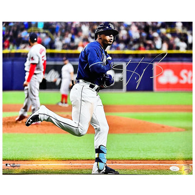 Wander Franco Signed Tampa Bay Rays Running Baseball 16x20  Photo (JSA)