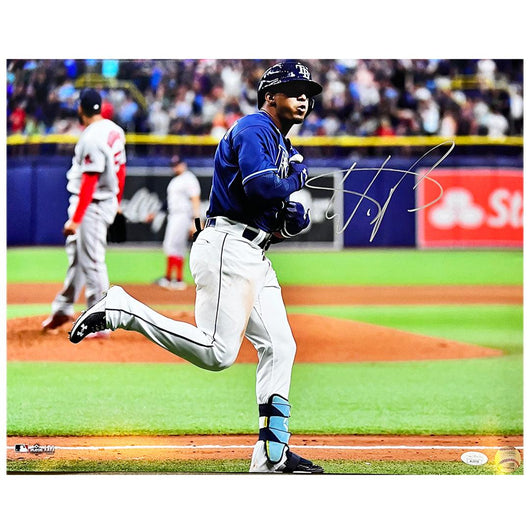 Wander Franco Signed Tampa Bay Rays Running Baseball 16x20  Photo (JSA)