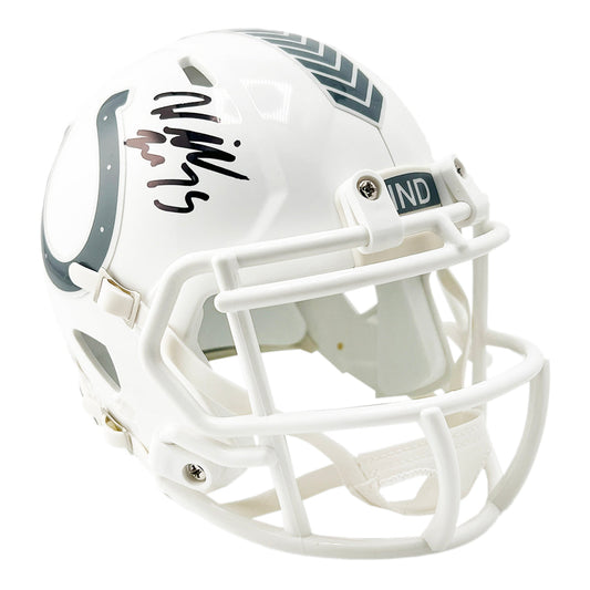 Will Fries Signed Indianapolis Colts Salute to Service 2024 Mini Football Helmet (Beckett)