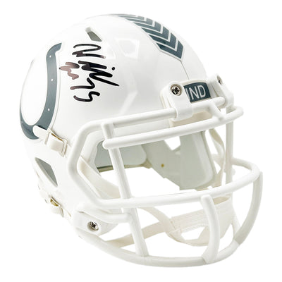 Will Fries Signed Indianapolis Colts Salute to Service 2024 Mini Football Helmet (Beckett)