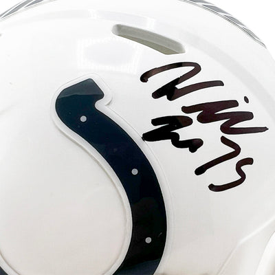 Will Fries Signed Indianapolis Colts Salute to Service 2024 Mini Football Helmet (Beckett)