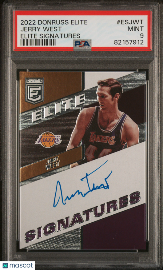 2022 Panini Donruss Elite Signatures Jerry West #ESJWT PSA 9