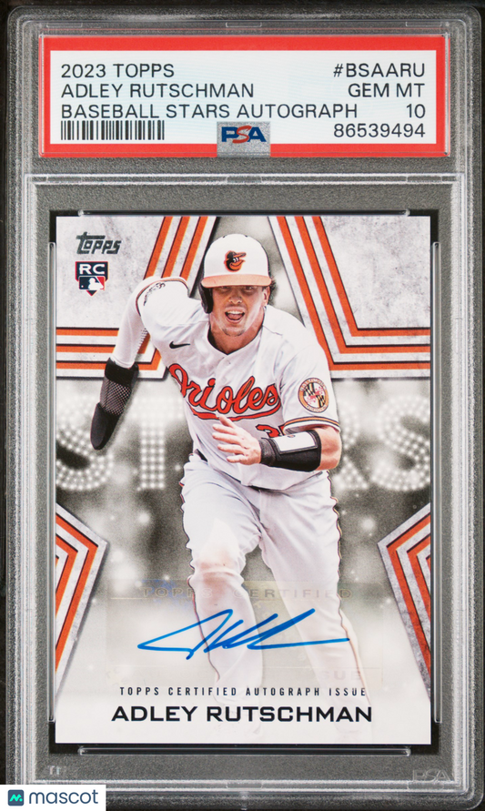 2023 Topps Baseball Stars Autographs Adley Rutschman #BSAARU PSA 10