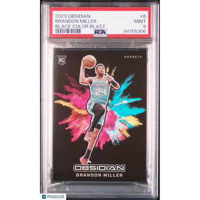 2023 Panini Obsidian Black Color Blast Brandon Miller #6 PSA 9