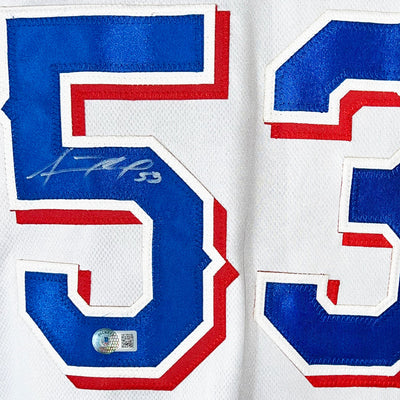 Adolis Garcia Signed Texas White Baseball Jersey (Beckett)