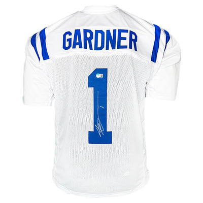 Sauce Gardner Signed Indianapolis White Football Jersey (Beckett)
