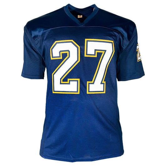 Gary Garrison Signed Ghost Inscription San Diego Navy Football Jersey (JSA)