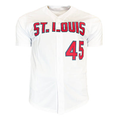 Bob Gibson Signed St. Louis White Button Up Baseball Jersey (JSA)