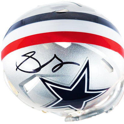 Stephon Gilmore Signed Dallas Cowboys Throwback 1976 Speed Mini Football Helmet (JSA)