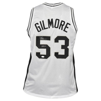 Artis Gilmore Signed HOF 11 Inscription San Antonio Pro White Basketball Jersey (Beckett)